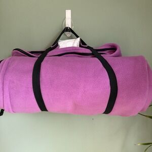 L.L.Bean Purple Fleece Sleeping Bag Zip Camp Travel Blanket Vintage USA